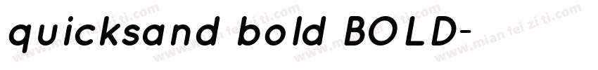 quicksand bold BOLD字体转换